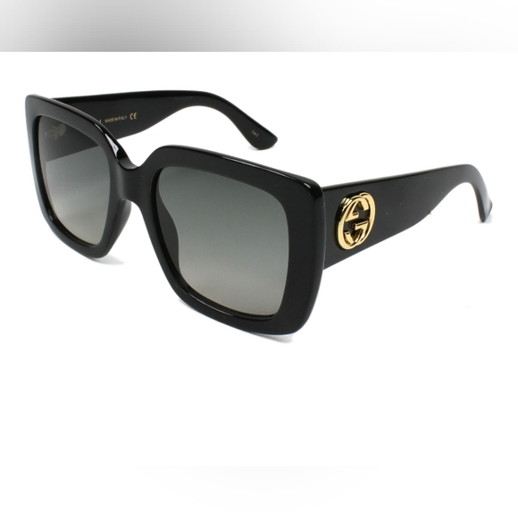 NEW GUCCI OVERSIZED SQUARE WOMEN'S SUNGLASSES GG0141SN 001 GUCCI BLACK EYEWEAR - Picture 2 of 9